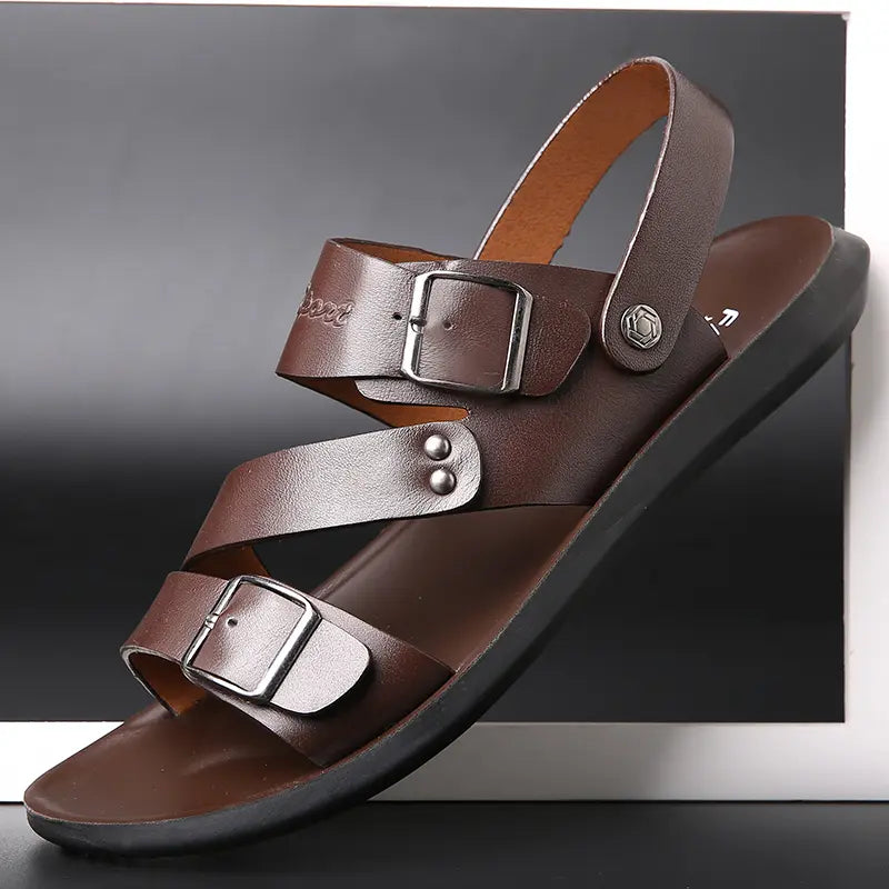Men's Two-Buckle Backstrap Sandals