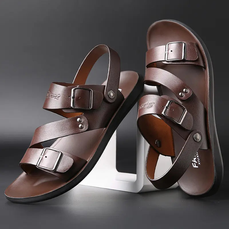 Men's Two-Buckle Backstrap Sandals