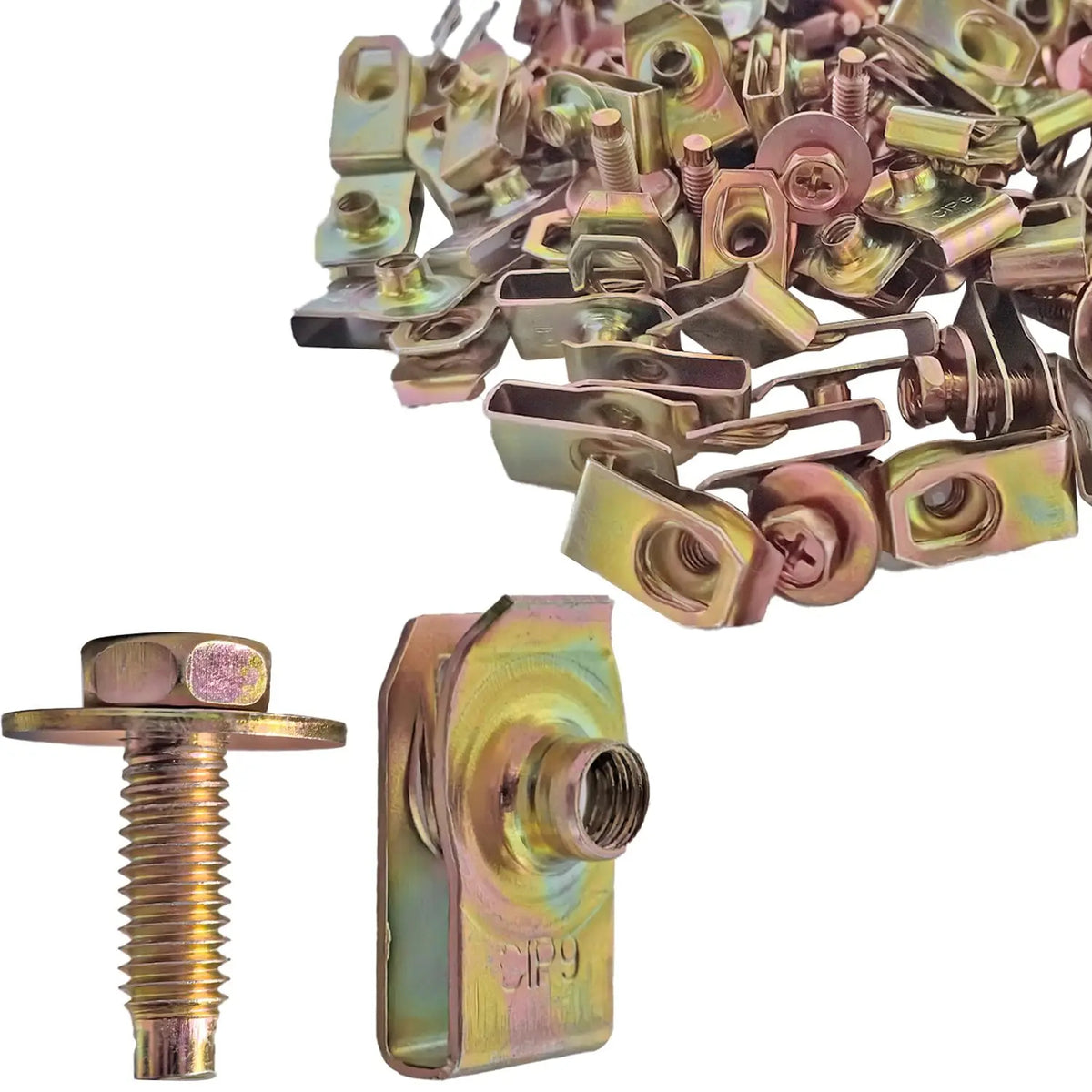 50-Piece Automotive Body Bolts &amp; U-Nut Clips Kit