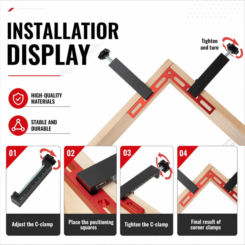 90° Woodworking Corner Clamp Kit
