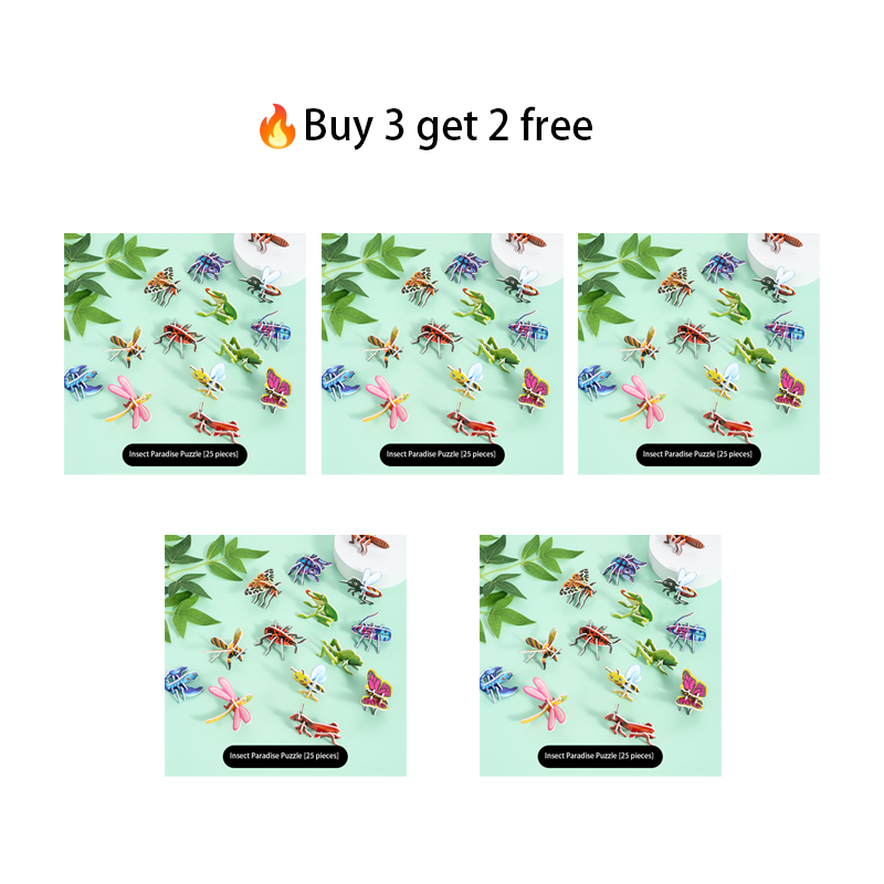 Fun 3D Insect and Dinosaur Jigsaw Puzzle