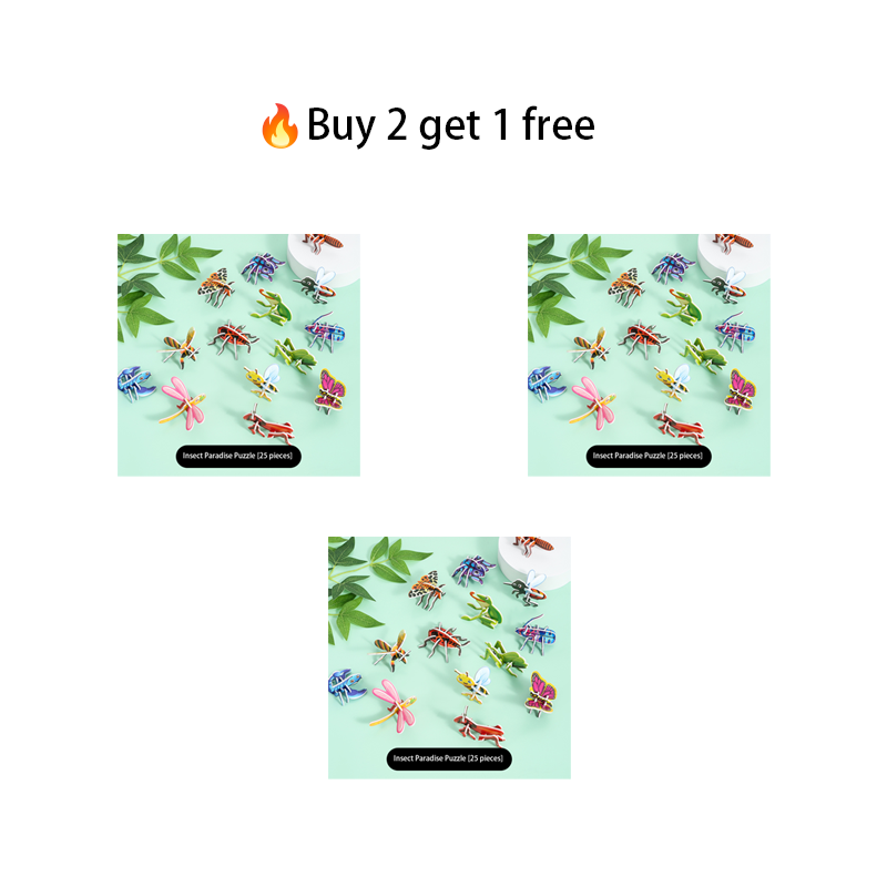 Fun 3D Insect and Dinosaur Jigsaw Puzzle