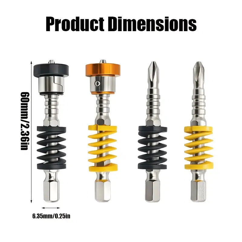 Spring-Loaded Magnetic Screwdriver Bit Holder
