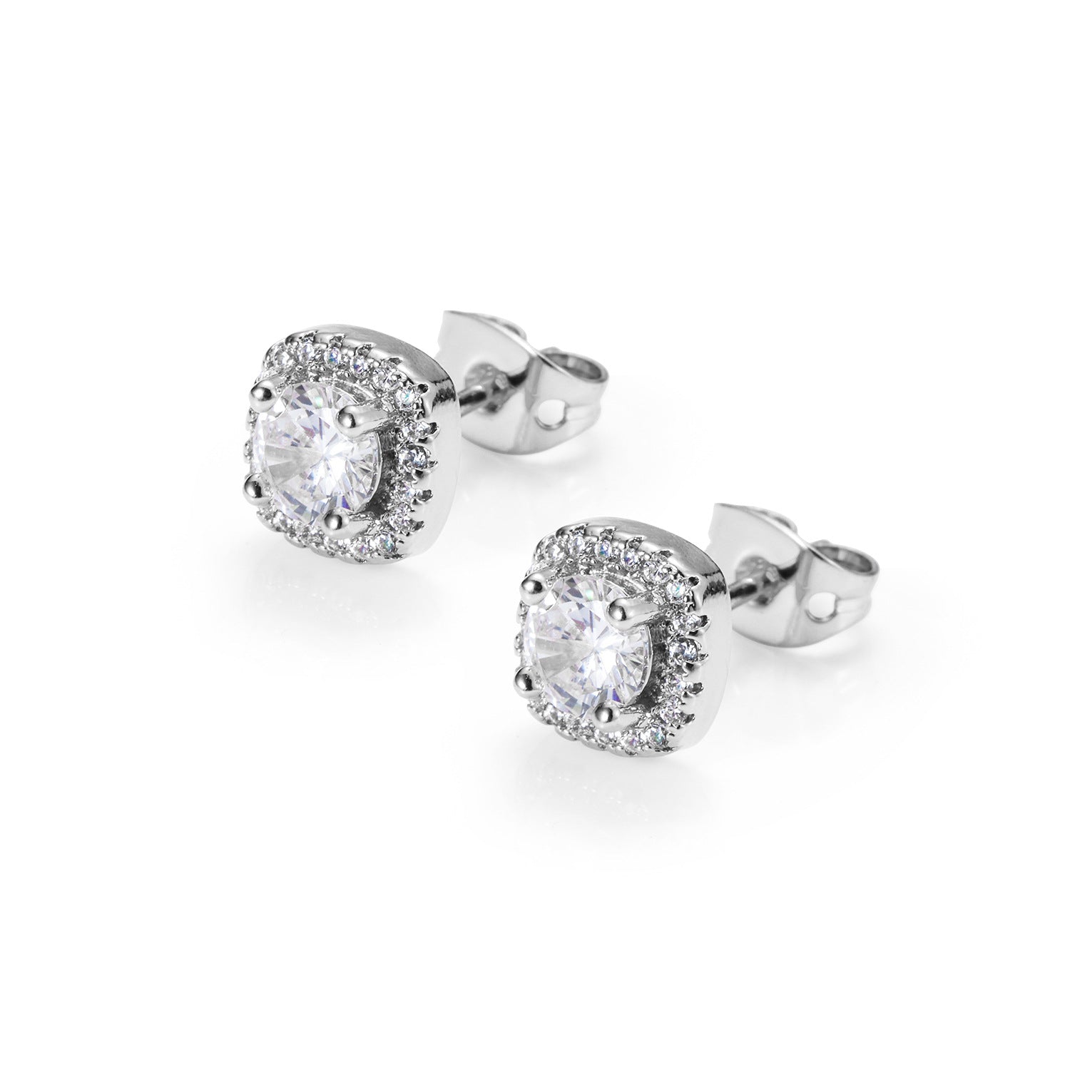 Super shiny zircon earrings