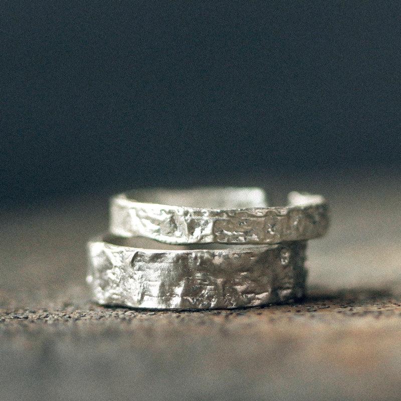 Retro Simple Texture Antithesis Ring