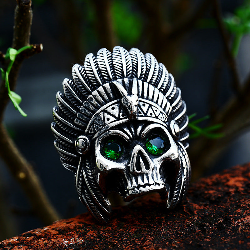 Punk style skull chief necklace