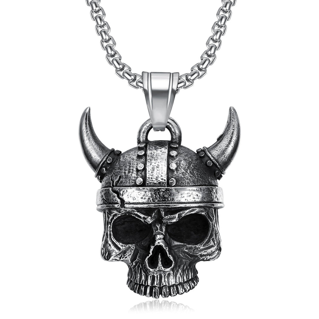Viking Warrior Skull Necklace