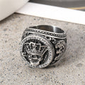 Vintage Crown Skull Ring