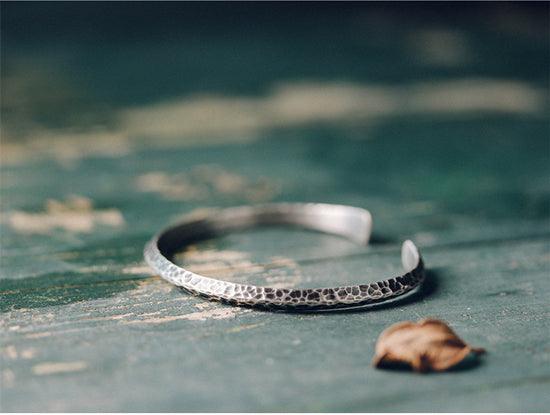 Vintage concave convex texture fine Bracelet