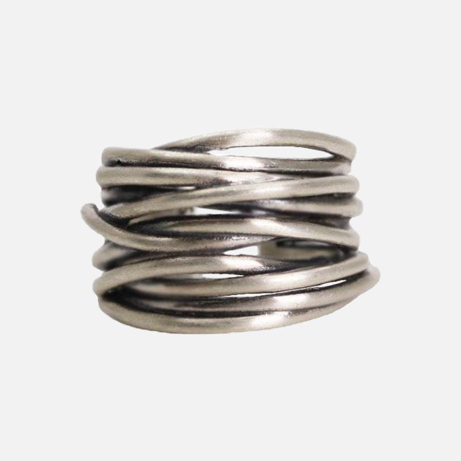 Irregular Lines Multilayer Winding Ring