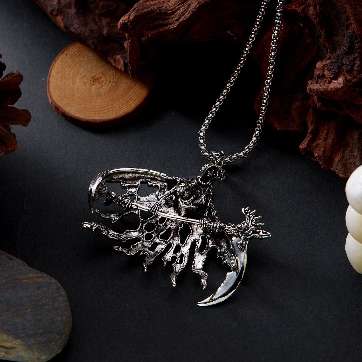 Vintage skull necklace