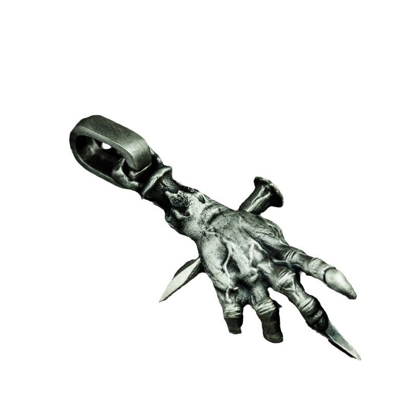 Devil's Hand Nail Cross Pendant