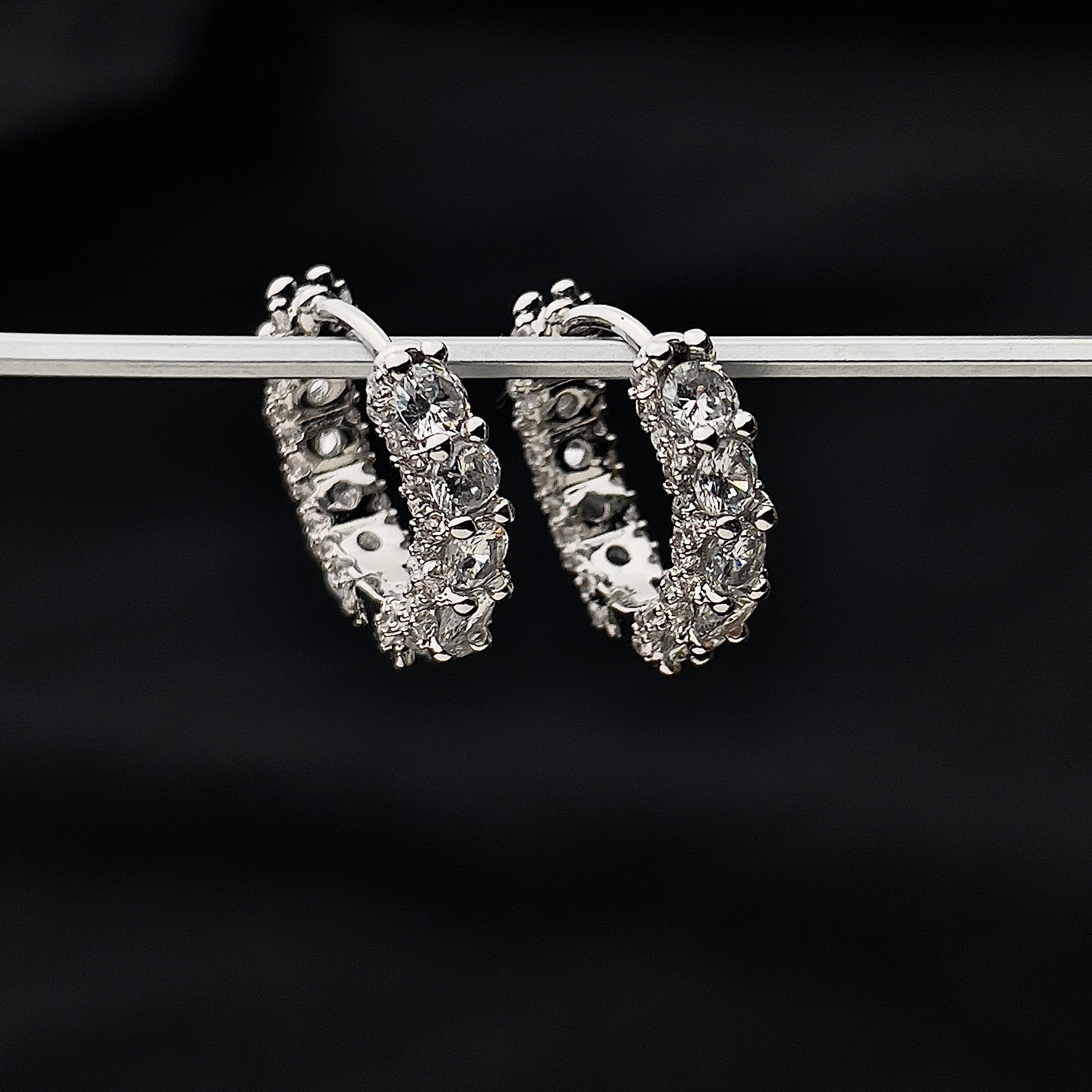 Diamond eternity earrings