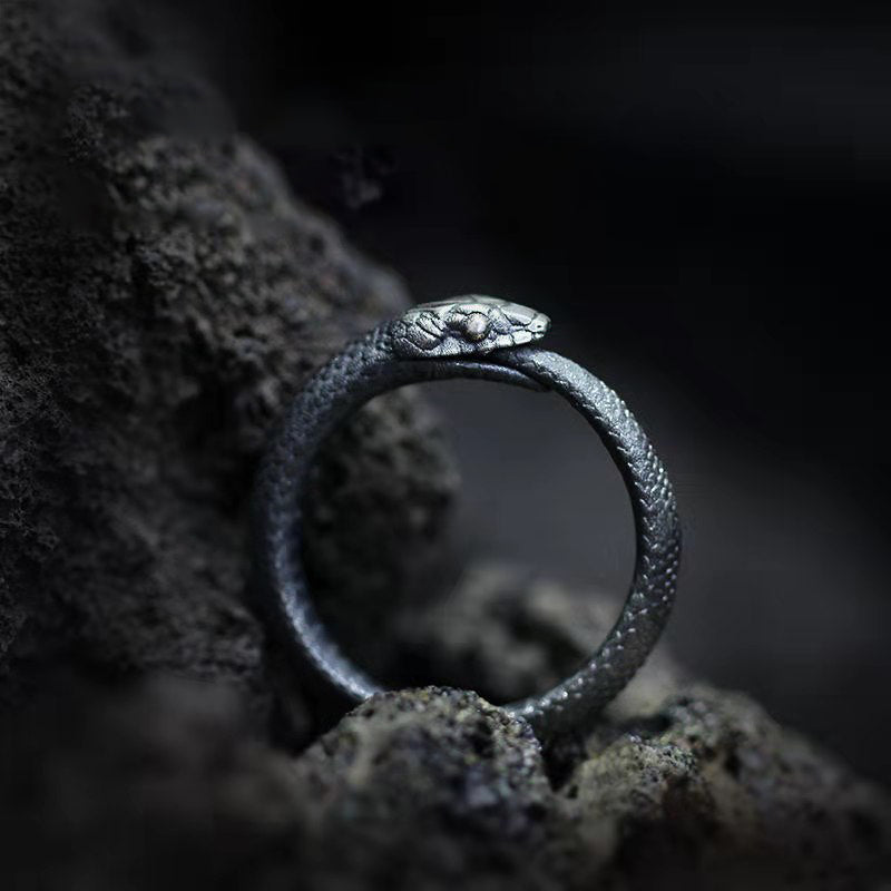 Forged Serpent Wrap Ring