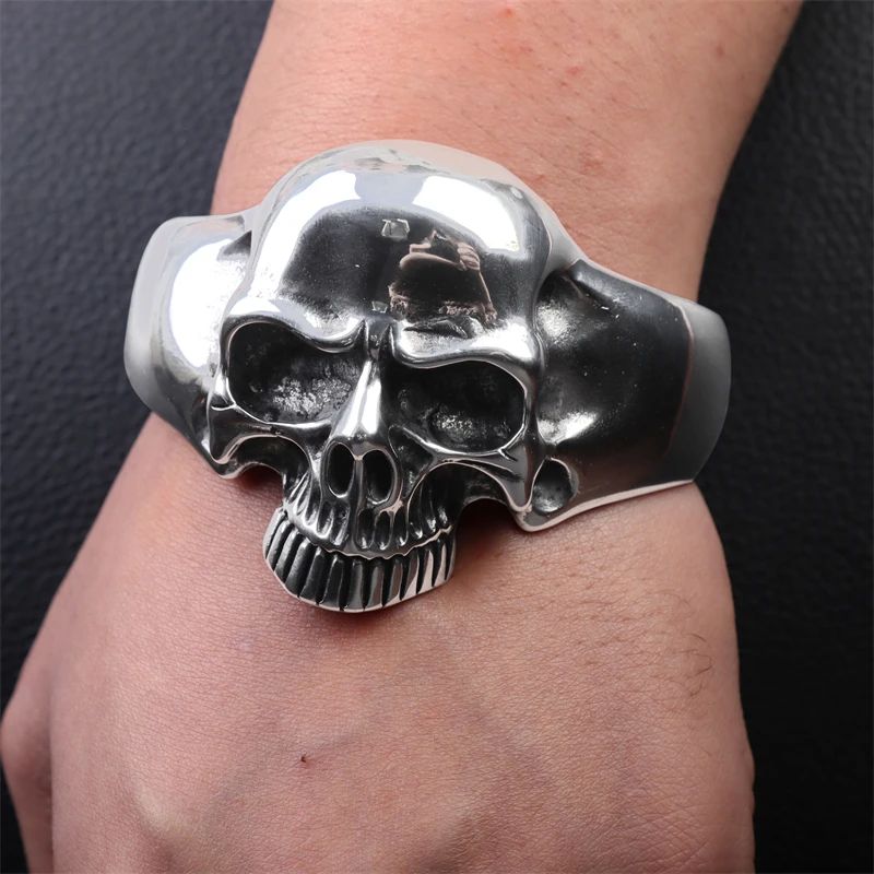 Skull open bracelet
