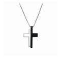 Two-tone cross necklace
