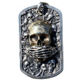 Skull tag necklace