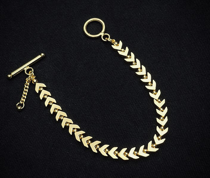 18K gold-plated wheat ear bracelet