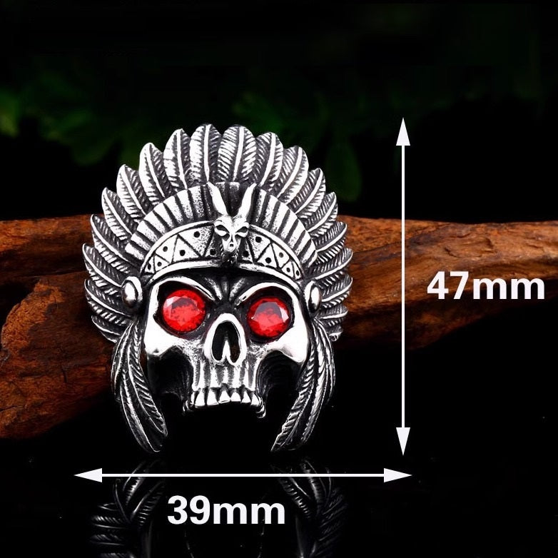 Punk style skull chief necklace