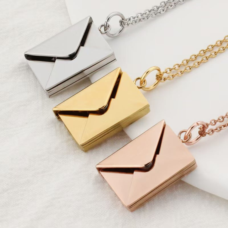 Envelope Pendant Necklace