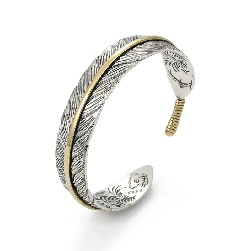Printed feather bracelet