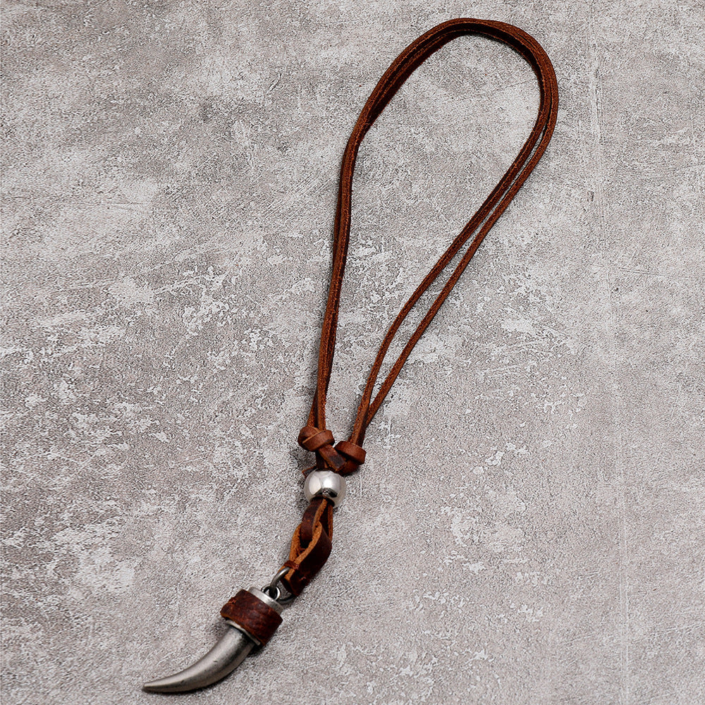 Metal wolf tooth necklace