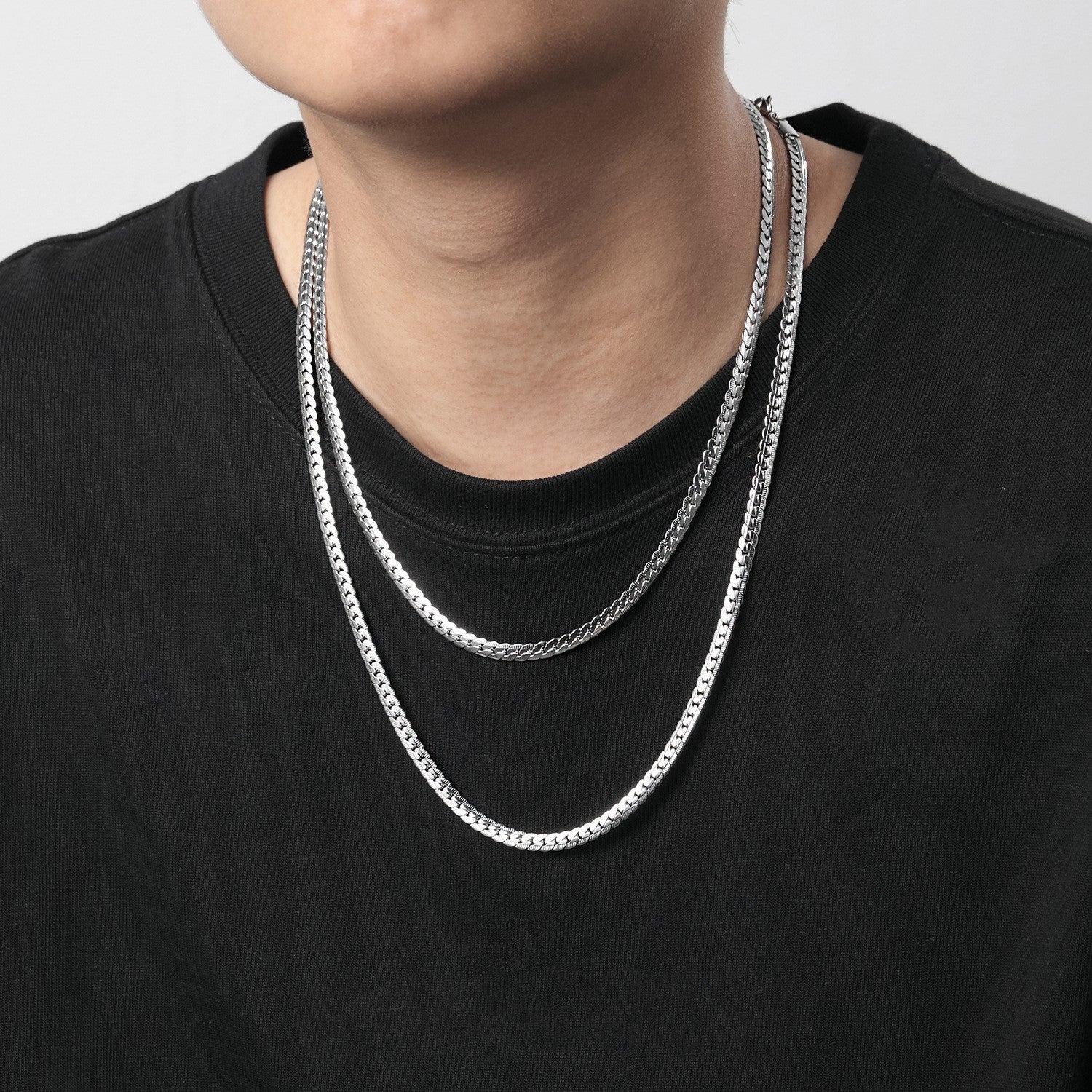 Hip Hop Style Gold Embossed Textured Necklace