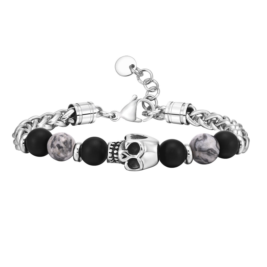 Skull Agate Bracelet