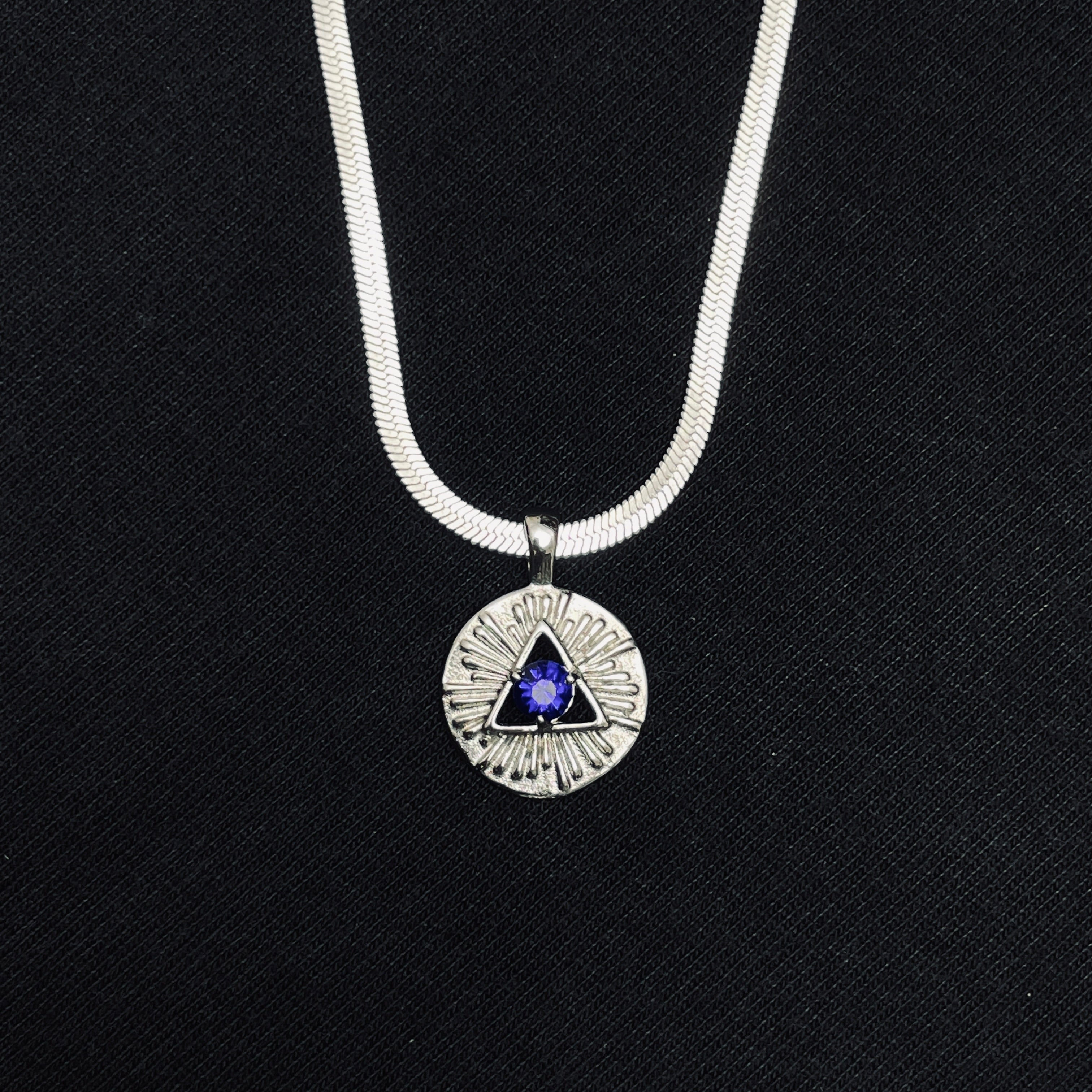 Blue Pharaoh's Eye Pendant Necklace