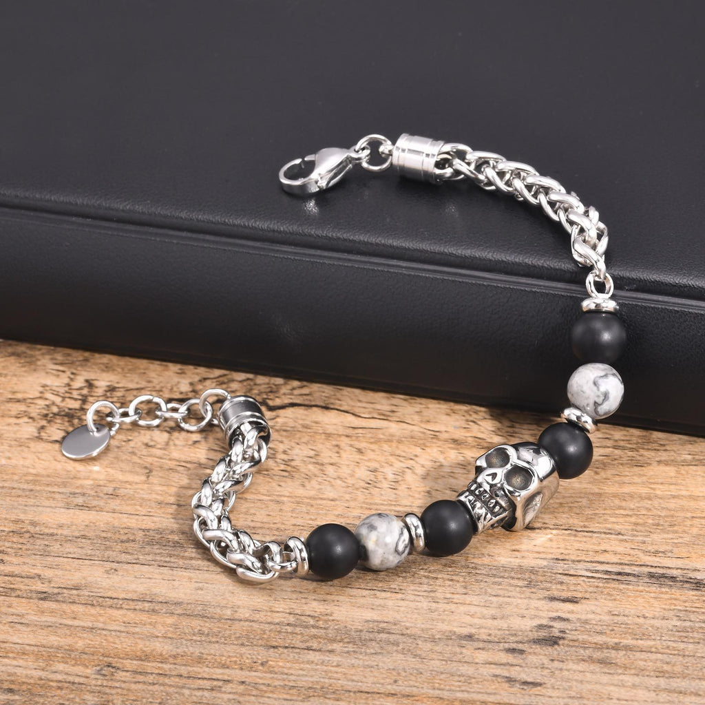 Skull Agate Bracelet