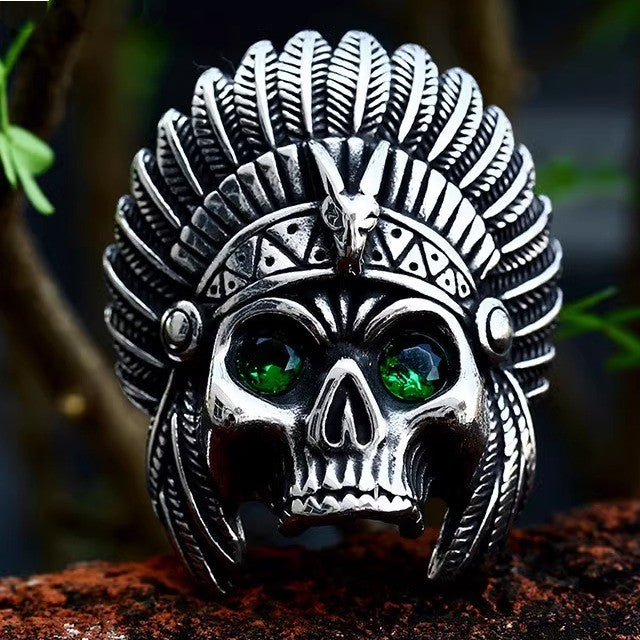 Punk style skull chief necklace