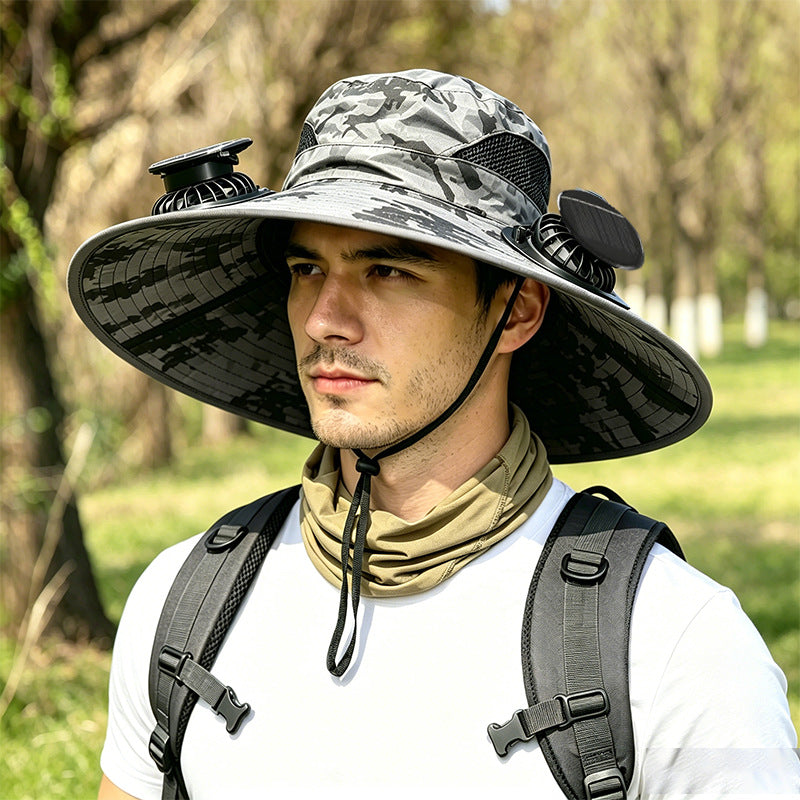 SolarBreeze Dual-Fan Sun Hat