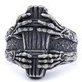 Old coffin skull finger ring