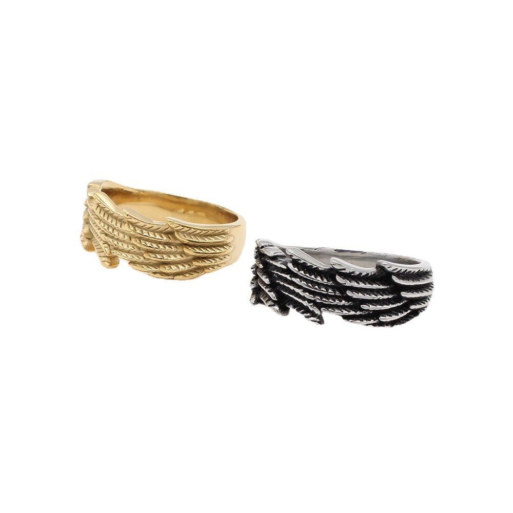 Vintage Wings Feather Ring