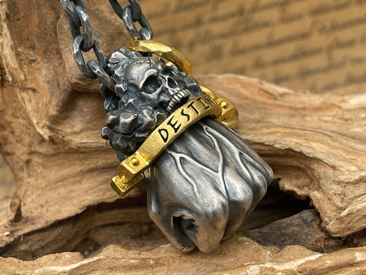 Skull Fist of Destiny Pendant