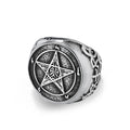 Satan's Call Pentagram Signet Ring