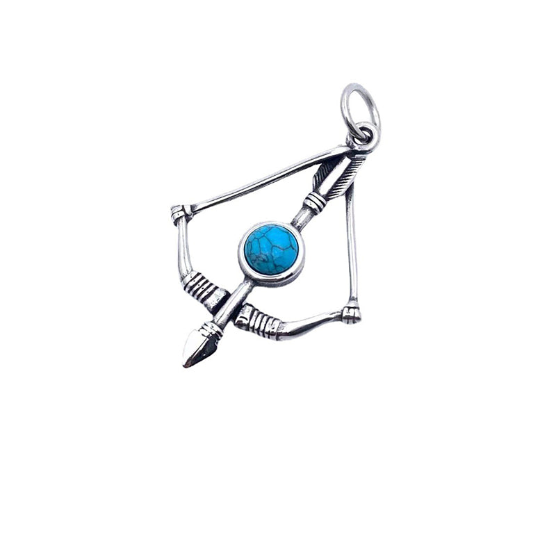 Turquoise Cupid's Arrow Pendant Necklace