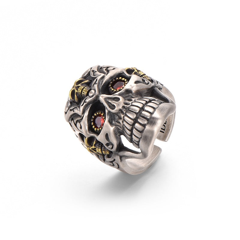 Vintage Skull Sterling Silver Ring