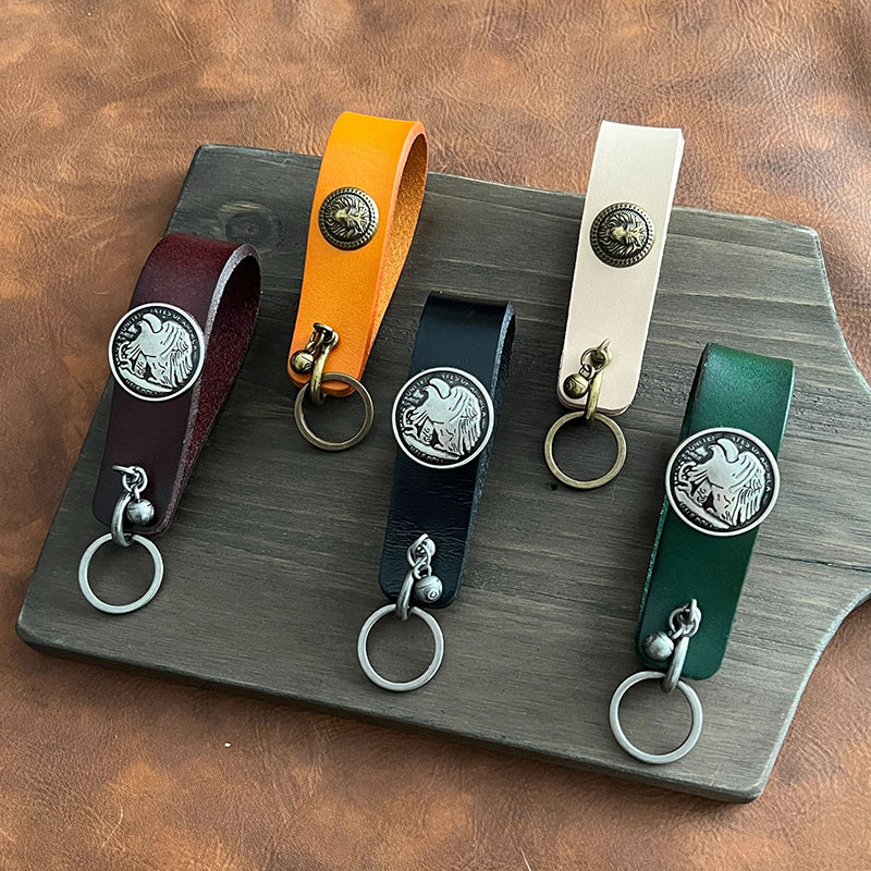 Cowhide pipe rack/keychain