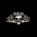 Gothic Rose Skull Ring