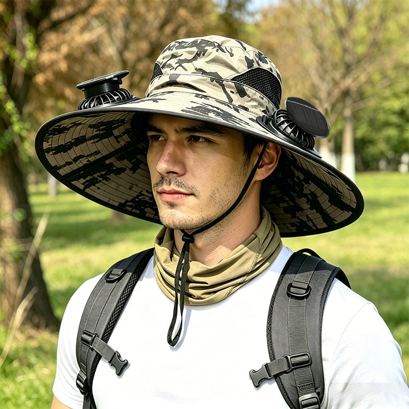 SolarBreeze Dual-Fan Sun Hat