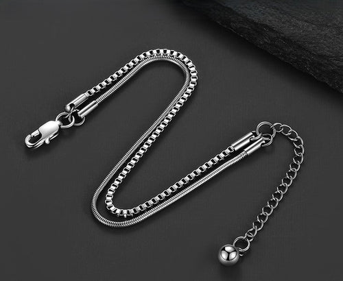 Snake bone double bracelet