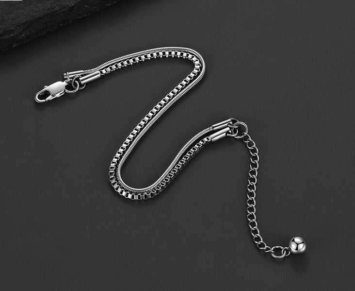 Snake bone double bracelet