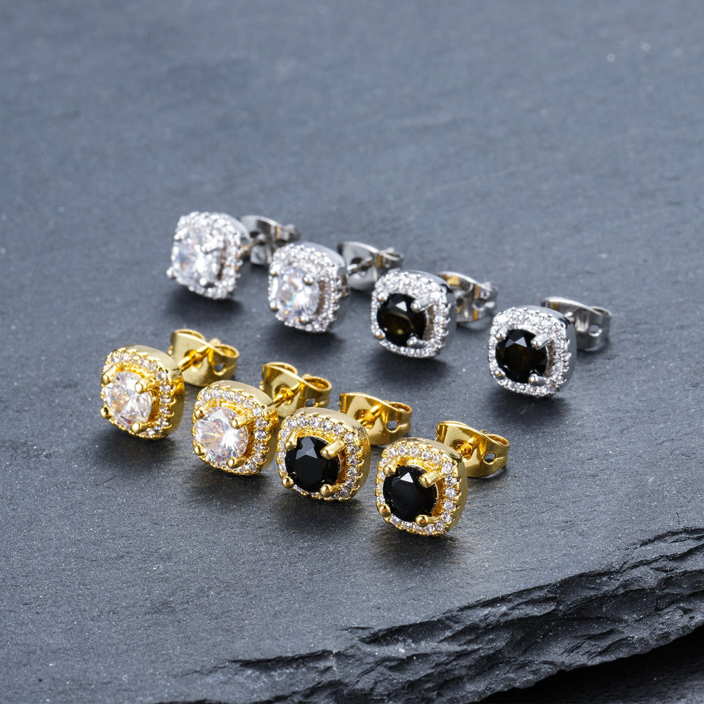 Super shiny zircon earrings
