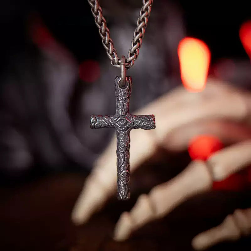 Devil's Eye Cross Necklace