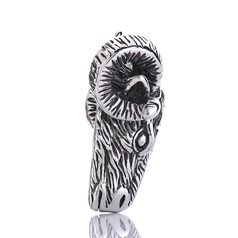 Satan sheep head necklace