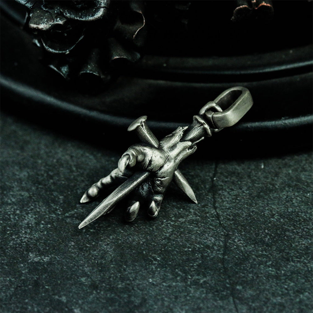 Devil's Hand Nail Cross Pendant