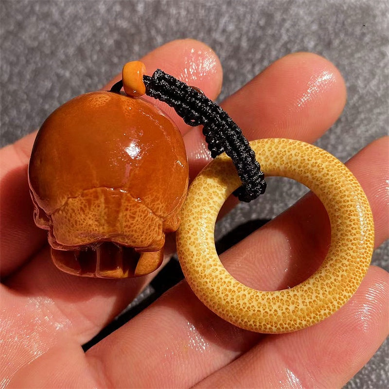 Hand-carved skull