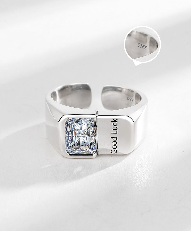 Square Diamond Lucky Ring