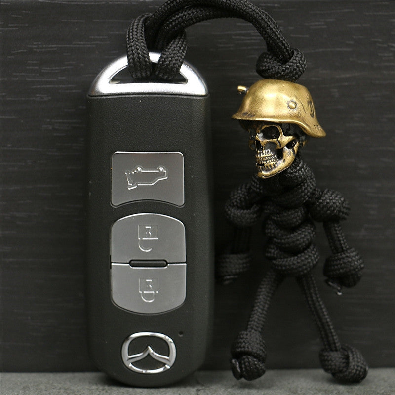 Soldier Skull Paracord Pendant